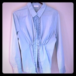 Sky blue work blouse